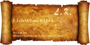 Lichtblau Kitti névjegykártya